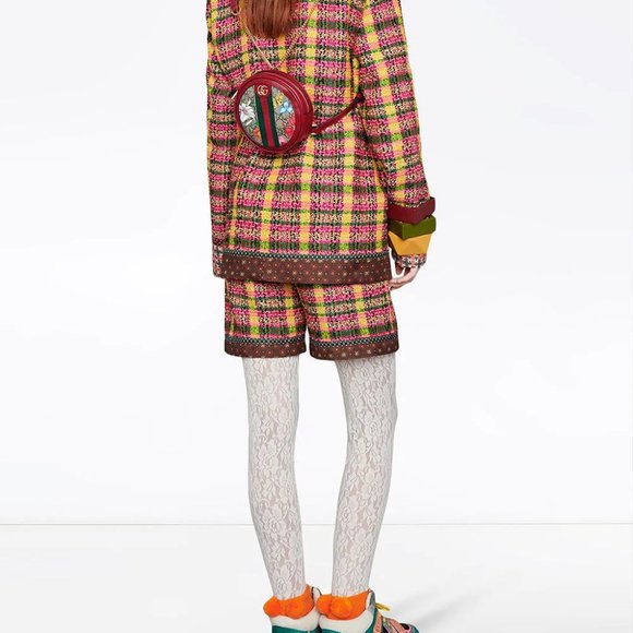 Gucci Ophidia GG Flora Mini Backpack In Red Leather - Picture 4 of 11